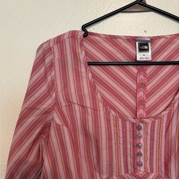 The North Face Pink and White Striped Blouse - Picture 5 of 7